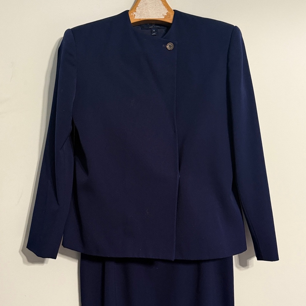 Ralph Lauren Navy Blue Skirt Suit Set - Picture 5 of 12